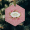 Mother's Day Frosted Glass Ornament - Hexagon (Lifestyle)