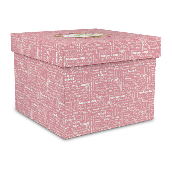 Custom Mother's Day Gift Box with Lid - Canvas Wrapped - Large
