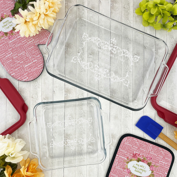 Mother's Day Glass Baking Dish Set - LIFESTYLE