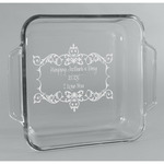 Mother's Day Glass Cake Dish - 8in x 8in