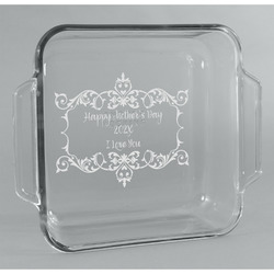 Mother's Day Glass Cake Dish - 8in x 8in