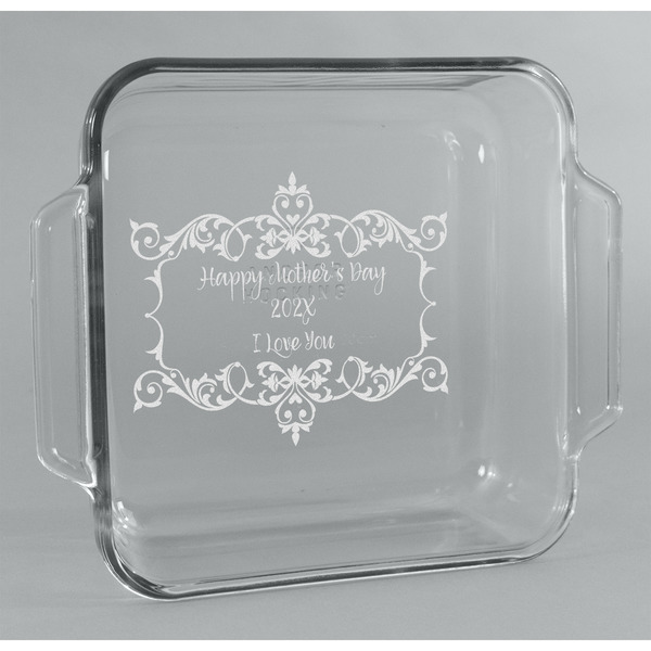 Custom Mother's Day Glass Cake Dish - 8in x 8in