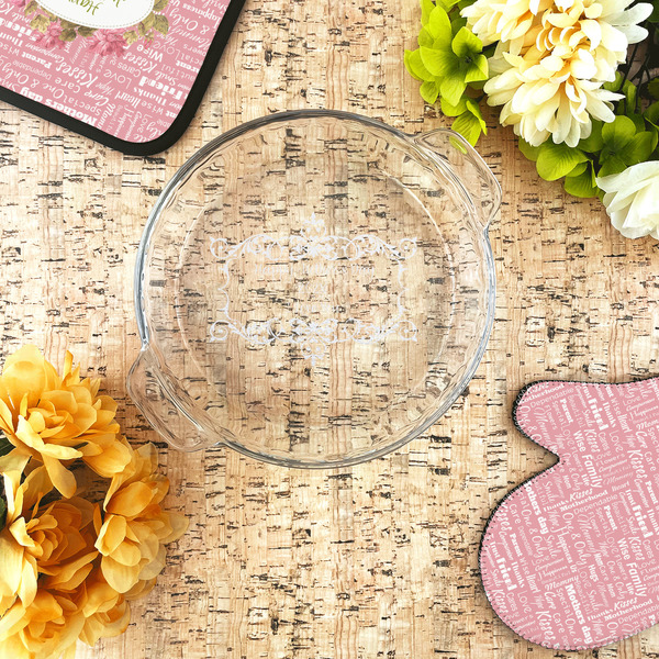 Mother's Day Glass Pie Dish - LIFESTYLE