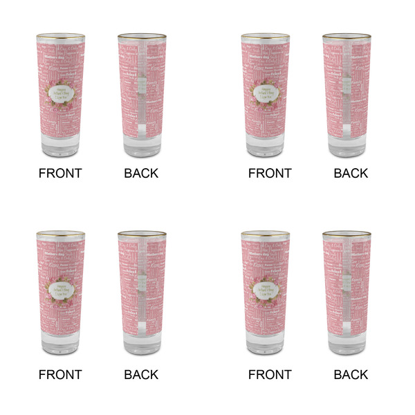 Mother's Day Glass Shot Glass - 2 oz - Set of 4 - APPROVAL