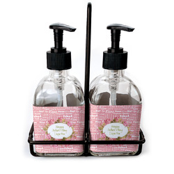 Mother's Day Glass Soap & Lotion Bottle Set