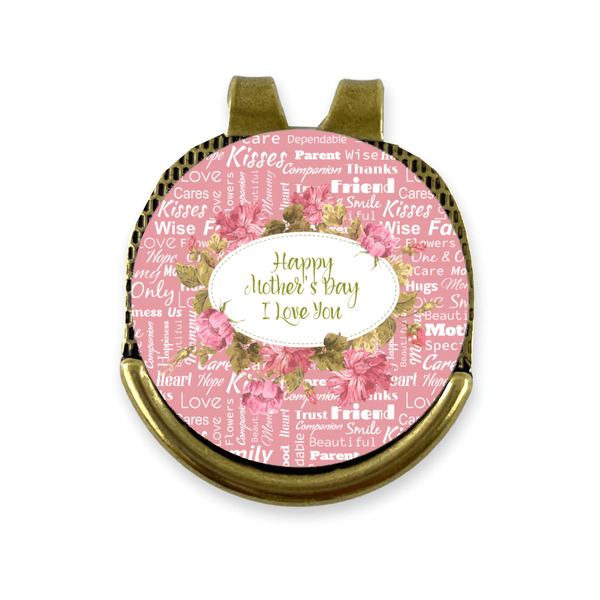Custom Mother's Day Golf Ball Marker - Hat Clip - Gold