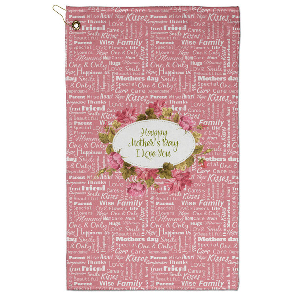 Custom Mother's Day Golf Towel - Poly-Cotton Blend - Large