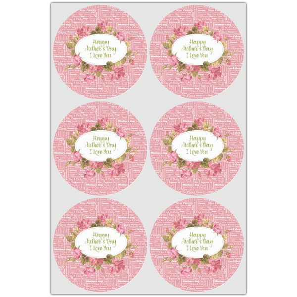 Mother's Day Icing Circle - Large - Set of 6