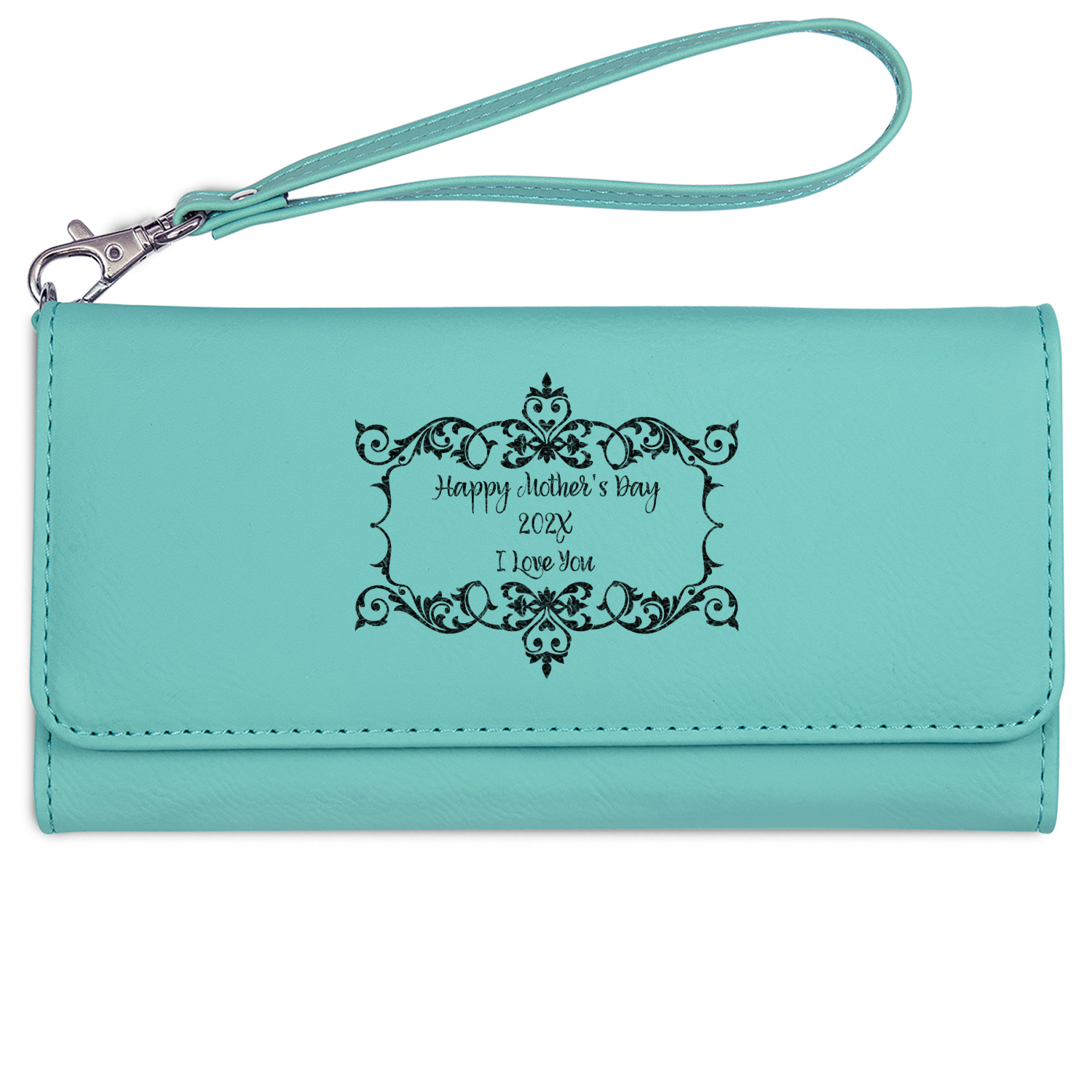 Custom Mother's Day Ladies Leatherette Wallet - Laser Engraved