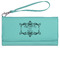 Mother's Day Ladies Wallet - Leather - Teal - Front View