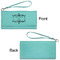 Mother's Day Ladies Wallets - Faux Leather - Teal - Front & Back View