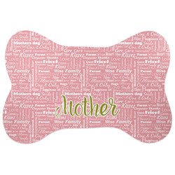 Mother's Day Bone Shaped Dog Food Mat (Large) (Personalized)