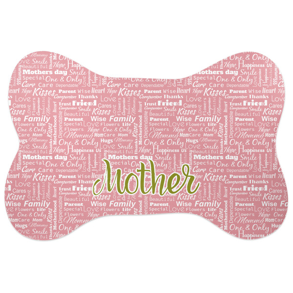 Custom Mother's Day Bone Shaped Dog Food Mat (Personalized)