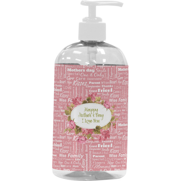 Custom Mother's Day Plastic Soap / Lotion Dispenser (16 oz - Large - White)