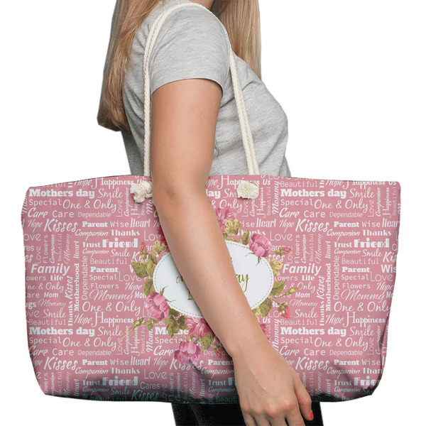 Mother's Day Large Rope Tote Bag - In Context View