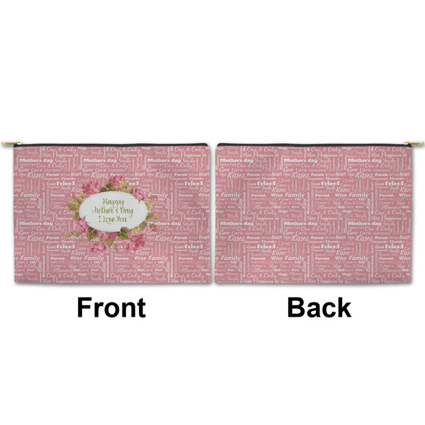 Mother's Day Large Zipper Pouch Approval (Front and Back)
