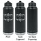 Mother's Day Laser Engraved Water Bottles - 2 Styles - Front & Back View