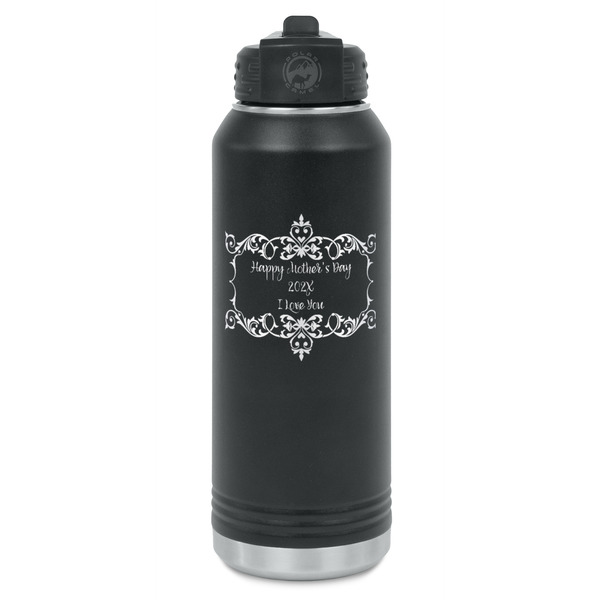 Custom Mother's Day Water Bottles - Laser Engraved - Front & Back