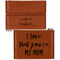 Mother's Day Leather Business Card Holder - Front Back