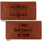 Mother's Day Leather Checkbook Holder Front and Back