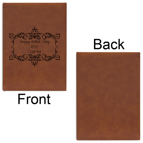Mother's Day Leatherette Journal - Large - Single Sided - Front & Back View