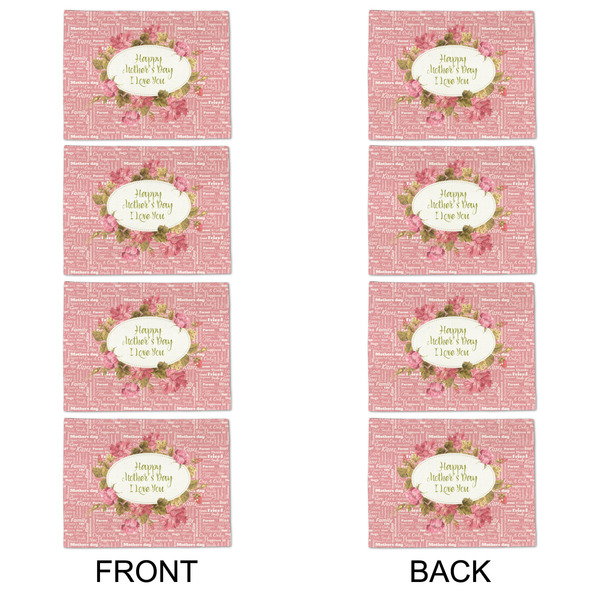 Mother's Day Linen Placemat - APPROVAL Set of 4 (double sided)