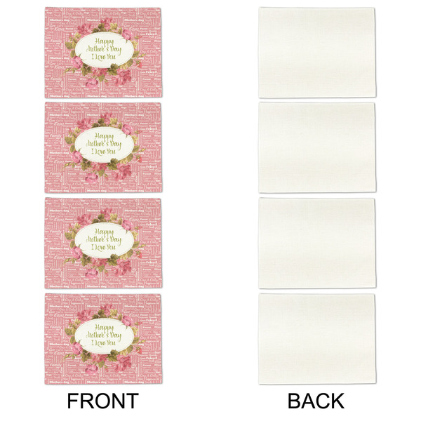Mother's Day Linen Placemat - APPROVAL Set of 4 (single sided)