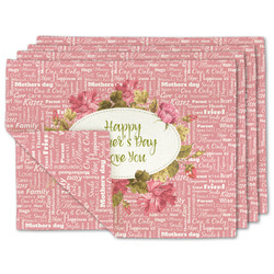 Mother's Day Double-Sided Linen Placemat - Set of 4