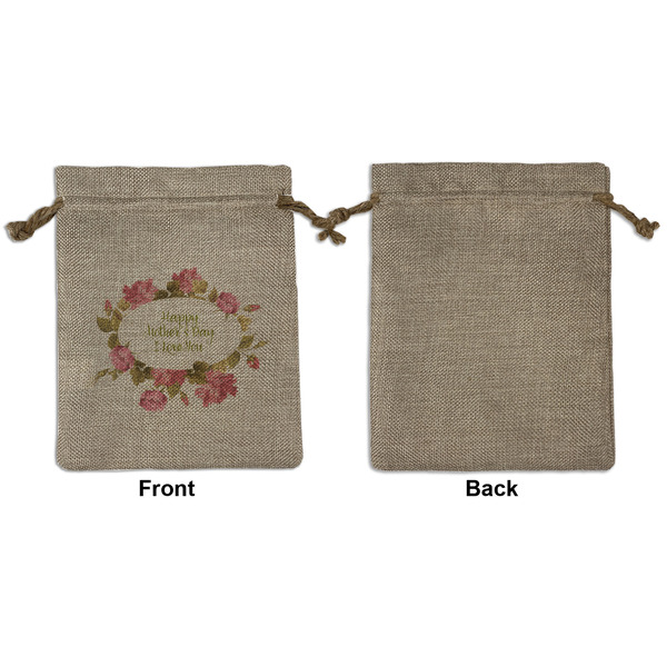 Mother's Day Medium Burlap Gift Bag - Front Approval