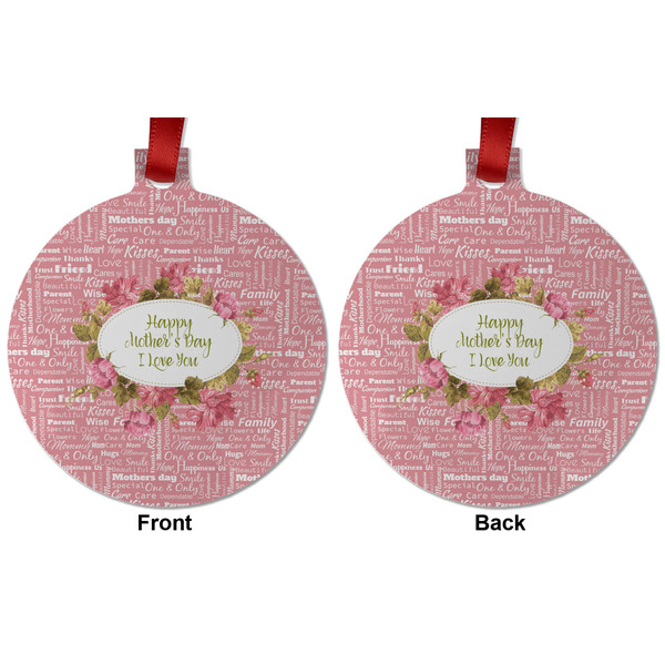 Mother's Day Metal Ball Ornament - Front and Back