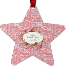 Mother's Day Metal Star Ornament - Double Sided