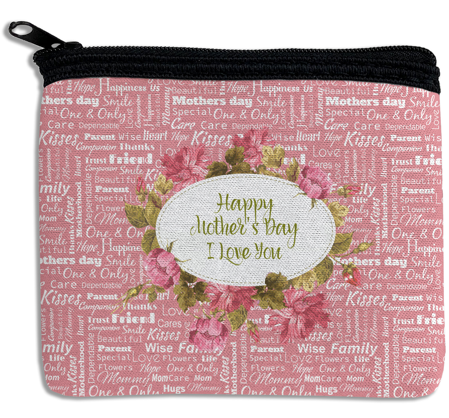 Mother Day Neoprene Coin Purse Front