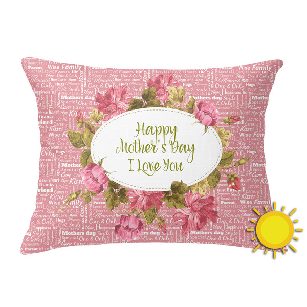 Custom Mother's Day Outdoor Throw Pillow (Rectangular)