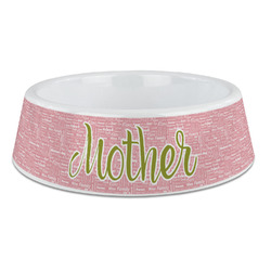 Mother's Day Plastic Dog Bowl - Large