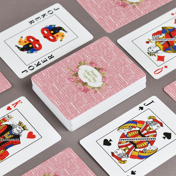 Mother's Day Playing Cards - Front & Back View
