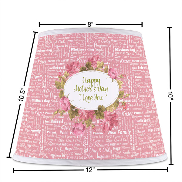 Mother's Day Poly Film Empire Lampshade - Dimensions