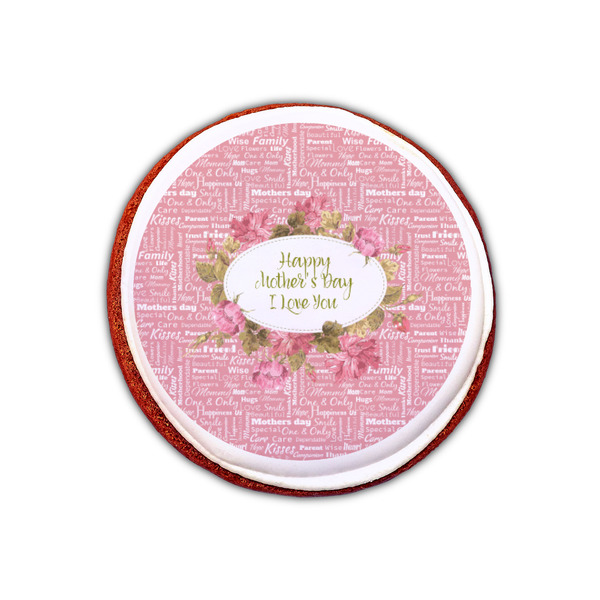 Mother's Day Printed Icing Circle - XSmall - On Cookie