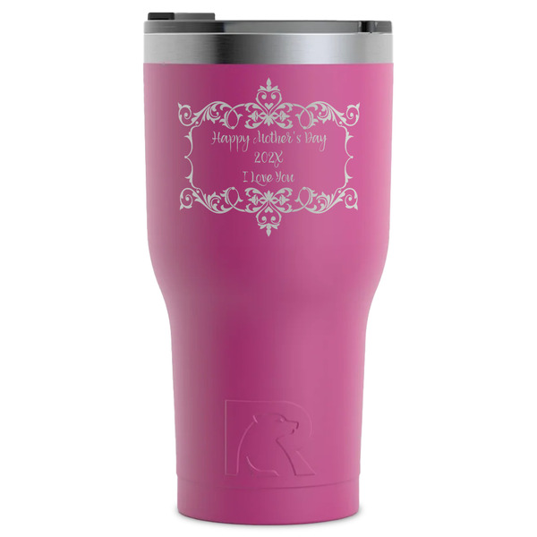 Custom Mother's Day RTIC Tumbler - Magenta - Laser Engraved - Single-Sided