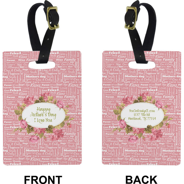 Mother's Day Rectangle Luggage Tag (Front + Back)