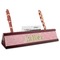 Mother's Day Red Mahogany Nameplates with Business Card Holder - Angle