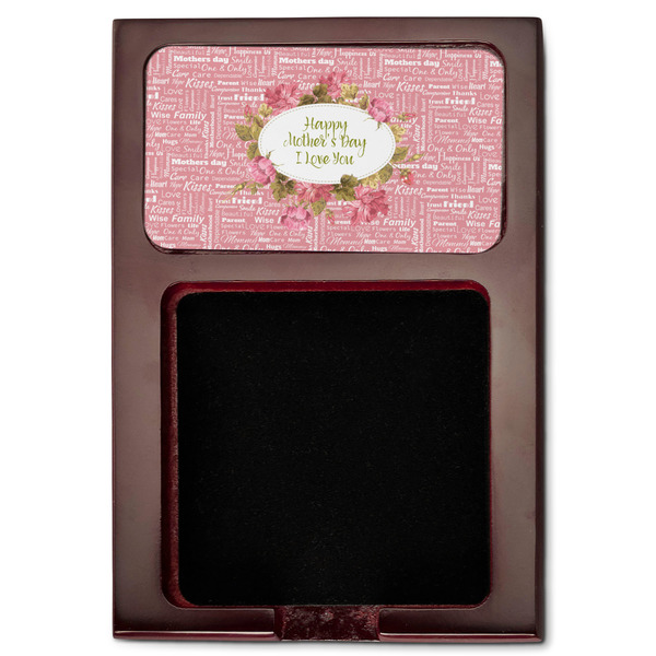 Mother's Day Red Mahogany Sticky Note Holder - Flat