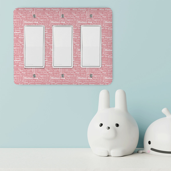 Mother's Day Rocker Light Switch Covers - Triple - IN CONTEXT