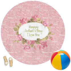 Mother's Day Round Beach Towel
