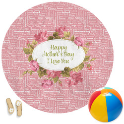 Mother's Day Round Beach Towel