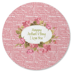 Mother's Day Round Rubber Backed Coaster (Personalized)