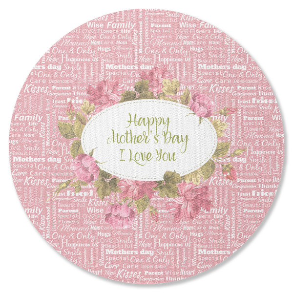 Custom Mother's Day Round Rubber Backed Coaster (Personalized)