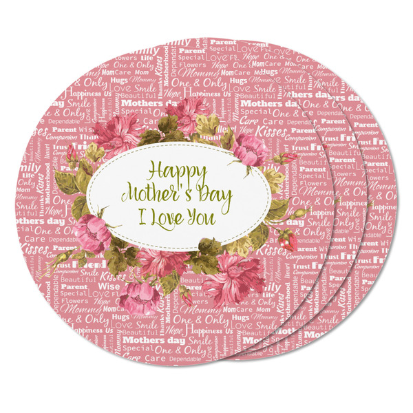 Mother's Day Round Fridge Magnet - THREE