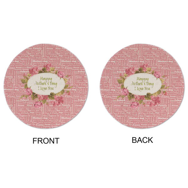 Mother's Day Round Linen Placemats - APPROVAL (double sided)