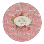 Mother's Day Round Linen Placemat - Single Sided