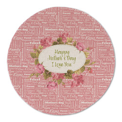 Mother's Day Round Linen Placemat - Single Sided